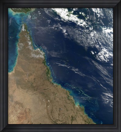 Framed Satellite view of the Australian Coast Print