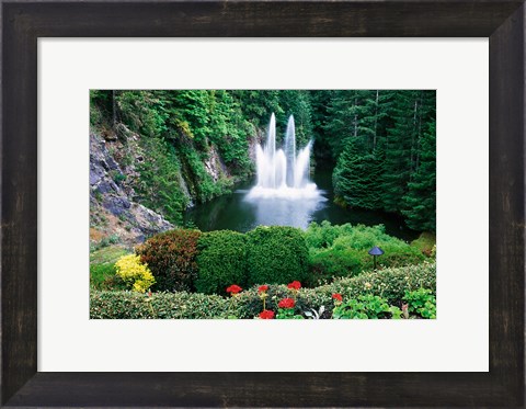 Framed Butchart Gardens, Saanich, Vancouver Island, British Columbia Print