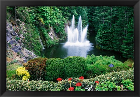 Framed Butchart Gardens, Saanich, Vancouver Island, British Columbia Print