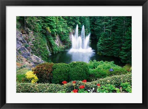 Framed Butchart Gardens, Saanich, Vancouver Island, British Columbia Print