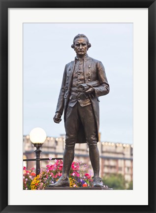 Framed British Columbia, Victoria, Captain James Cook Statue Print