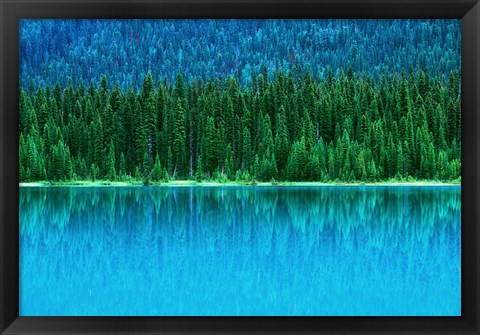 Framed Emerald Lake Boathouse, Yoho National Park, British Columbia, Canada (horizontal) Print