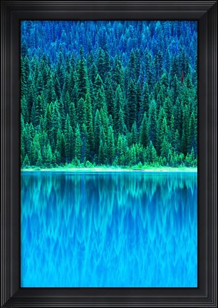 Framed Emerald Lake Boathouse, Yoho National Park, British Columbia, Canada (vertical) Print