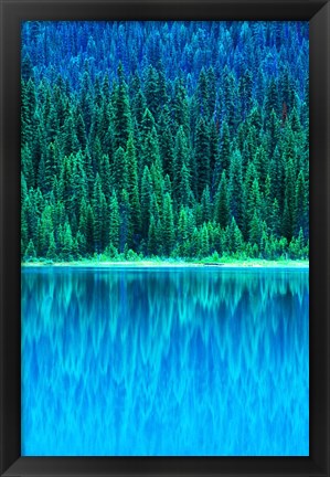 Framed Emerald Lake Boathouse, Yoho National Park, British Columbia, Canada (vertical) Print