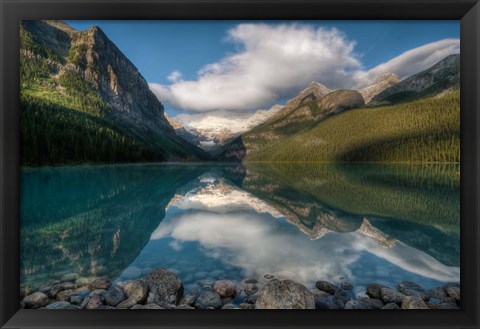 Framed Lake Louise at sunrise, Banff National Park, Canada Print