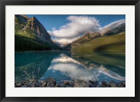 Framed Lake Louise at sunrise, Banff National Park, Canada Print