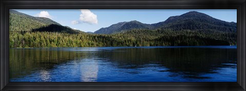 Framed Lake with mountains, Morse Basin, Prince Rupert, British Columbia Print