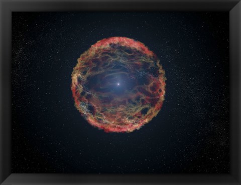 Framed Artist&#39;s Impression of Supernova 1993J Print