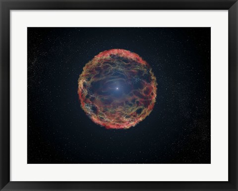 Framed Artist&#39;s Impression of Supernova 1993J Print