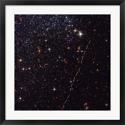 Framed Hubble Tracks Asteroid&#39;s Sky Trek Print