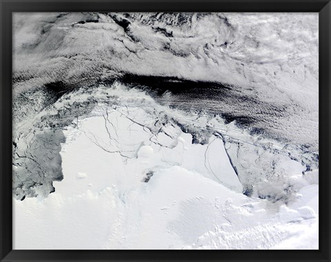 Framed Shackleton Ice Shelf, Antarctica Print