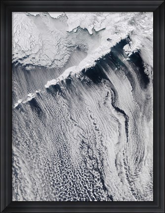 Framed Cloud Patterns Visible over the Aleutian Islands Print