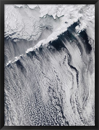 Framed Cloud Patterns Visible over the Aleutian Islands Print