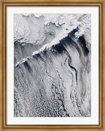Framed Cloud Patterns Visible over the Aleutian Islands Print