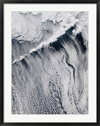 Framed Cloud Patterns Visible over the Aleutian Islands Print