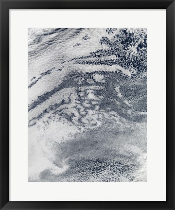 Framed Satellite View of Pacific Ocean Print