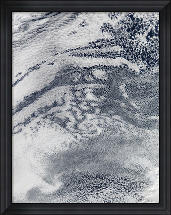 Framed Satellite View of Pacific Ocean Print