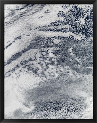 Framed Satellite View of Pacific Ocean Print