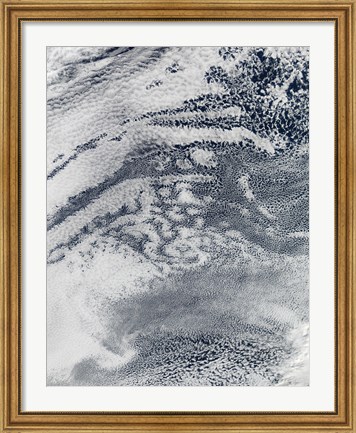 Framed Satellite View of Pacific Ocean Print