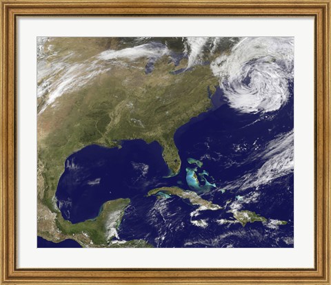 Framed Satellite view of the United States East Coast Print
