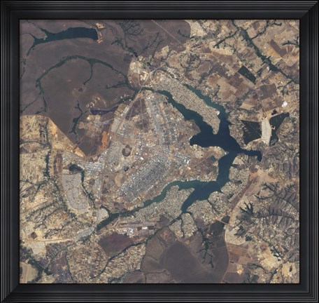 Framed Natural-Color Image of Brasilia, Brazil Print