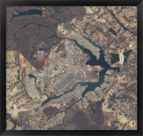 Framed Natural-Color Image of Brasilia, Brazil Print