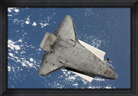 Framed Underside of Space Shuttle Discovery Print