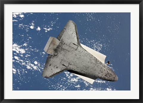 Framed Underside of Space Shuttle Discovery Print