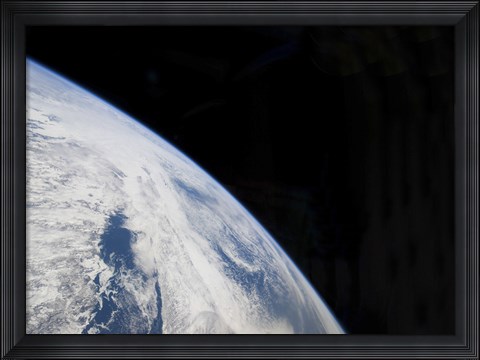 Framed Earth&#39;s Horizon and the Blackness of Space Print