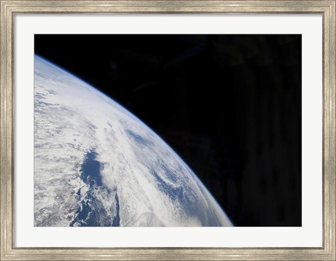 Framed Earth&#39;s Horizon and the Blackness of Space Print