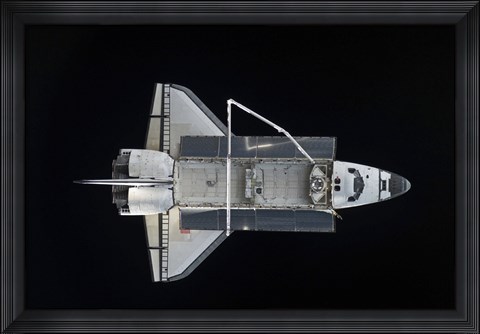 Framed Space Shuttle Atlantis Backdropped Against the Blackness of Space Print