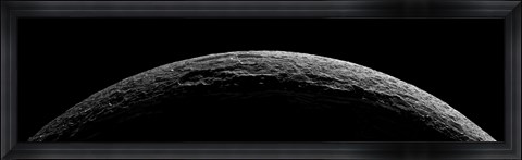 Framed Unreal Landscape of Saturn&#39;s Moon Dione Blasted by Impacts Print