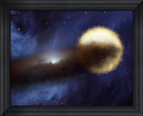 Framed Illustration of a Bright Star called Epsilon Aurigae Print