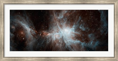 Framed Colony of Hot young Stars in the Orion Nebula Print