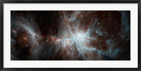 Framed Colony of Hot young Stars in the Orion Nebula Print