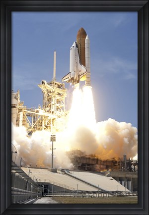 Framed Space Shuttle Atlantis&#39; Twin Solid Rocket Boosters Print