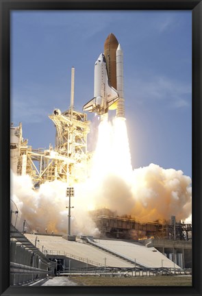 Framed Space Shuttle Atlantis&#39; Twin Solid Rocket Boosters Print