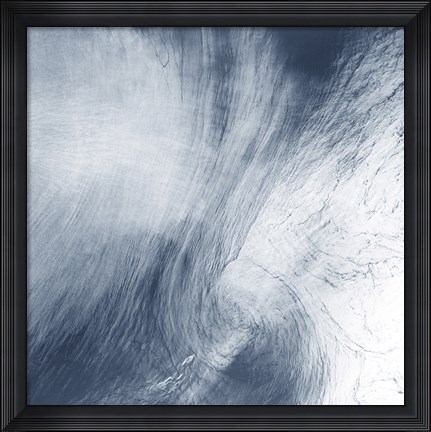 Framed giant Whirlpool Cloud Swirls Above the Sea Between Spain and Morocco Print