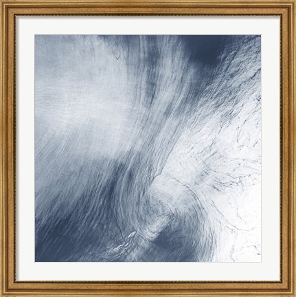 Framed giant Whirlpool Cloud Swirls Above the Sea Between Spain and Morocco Print