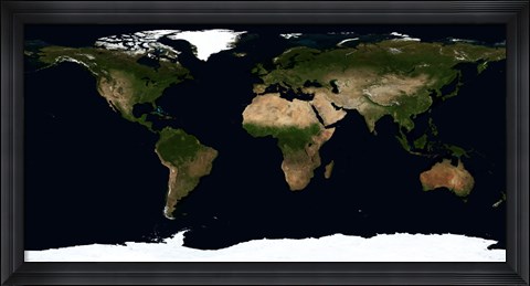 Framed Global Image of the World Print