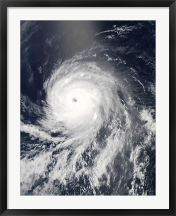 Framed Satellite view of Hurricane Celia over the Pacific Ocean Print