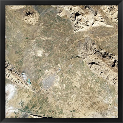 Framed Satellite view of Persepolis and the Surrounding Region Print