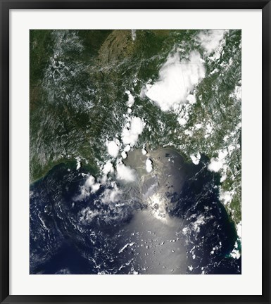Framed Oil Spreads Northeast from the Leaking Deepwater Horizon Well in the Gulf of Mexico Print
