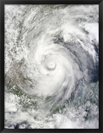 Framed Hurricane Alex over the Western Gulf of Mexico Print