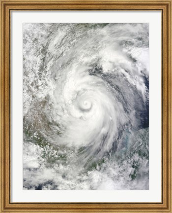 Framed Hurricane Alex over the Western Gulf of Mexico Print