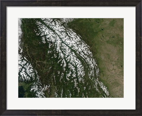 Framed View of the Rocky Mountains Print