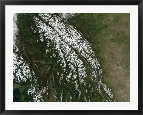 Framed View of the Rocky Mountains Print