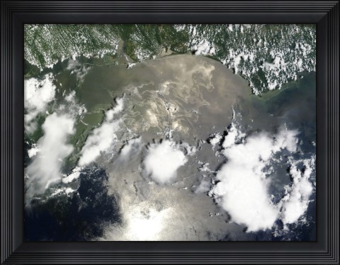Framed Oil Slick in the Gulf of Mexico Print