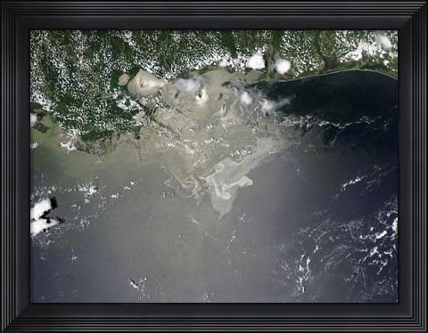 Framed Oil  in the Gulf of Mexico Print