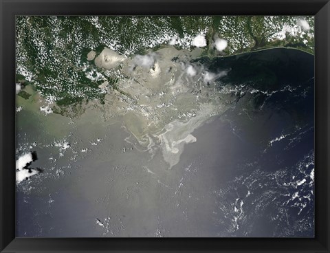 Framed Oil  in the Gulf of Mexico Print